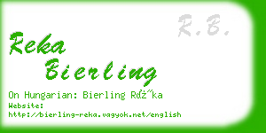 reka bierling business card